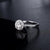 1.00ct Moissanite Engagement Ring, Classic Halo Setting with Stone Set Shoulders , Sterling Silver & Platinum