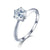 1.00ct Moissanite Engagement Ring, Classic Six Claw Setting with Knife Edge Shank, Sterling Silver & Platinum
