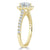 Heart Cut Moissanite, Classic Halo Engagement Ring
