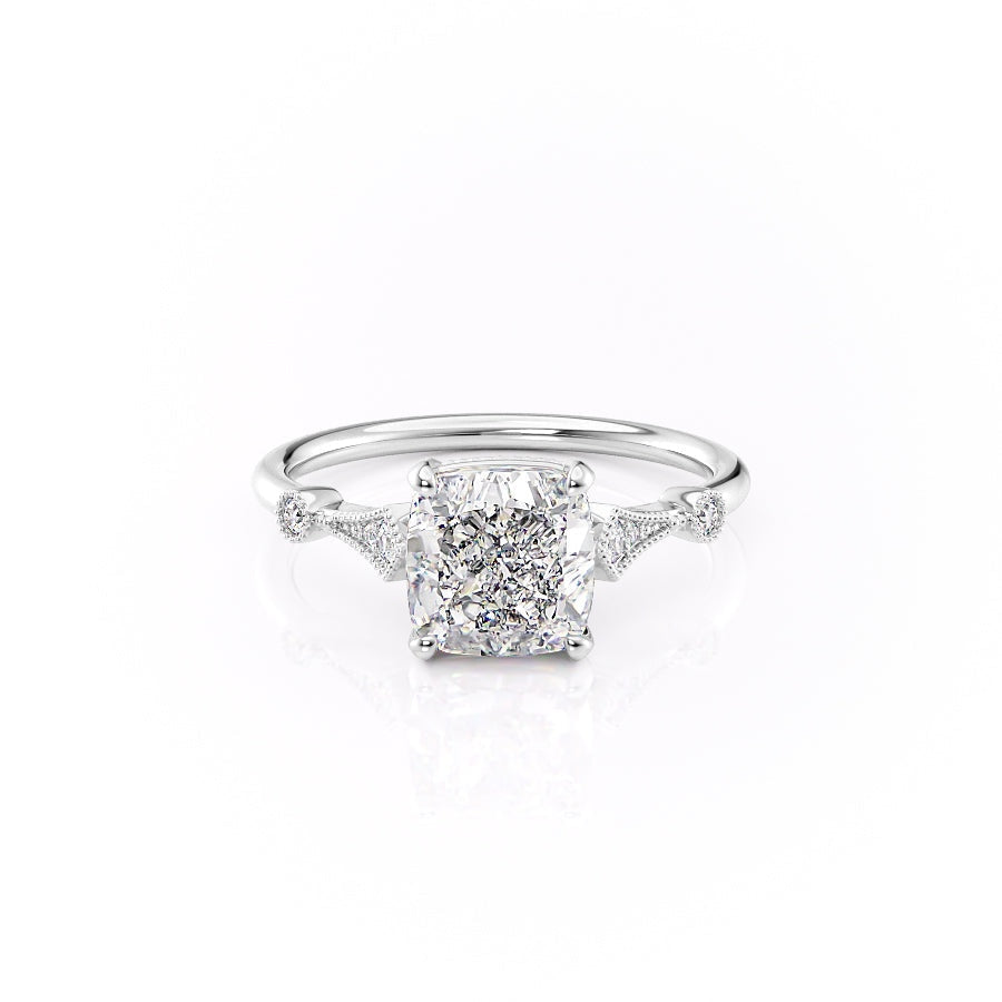 Cushion Cut Moissanite Vintage Design