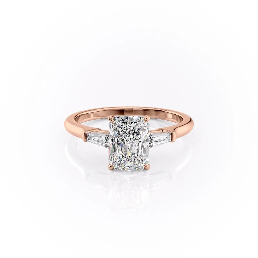 Radiant Cut Moissanite, Traditional Classic Design