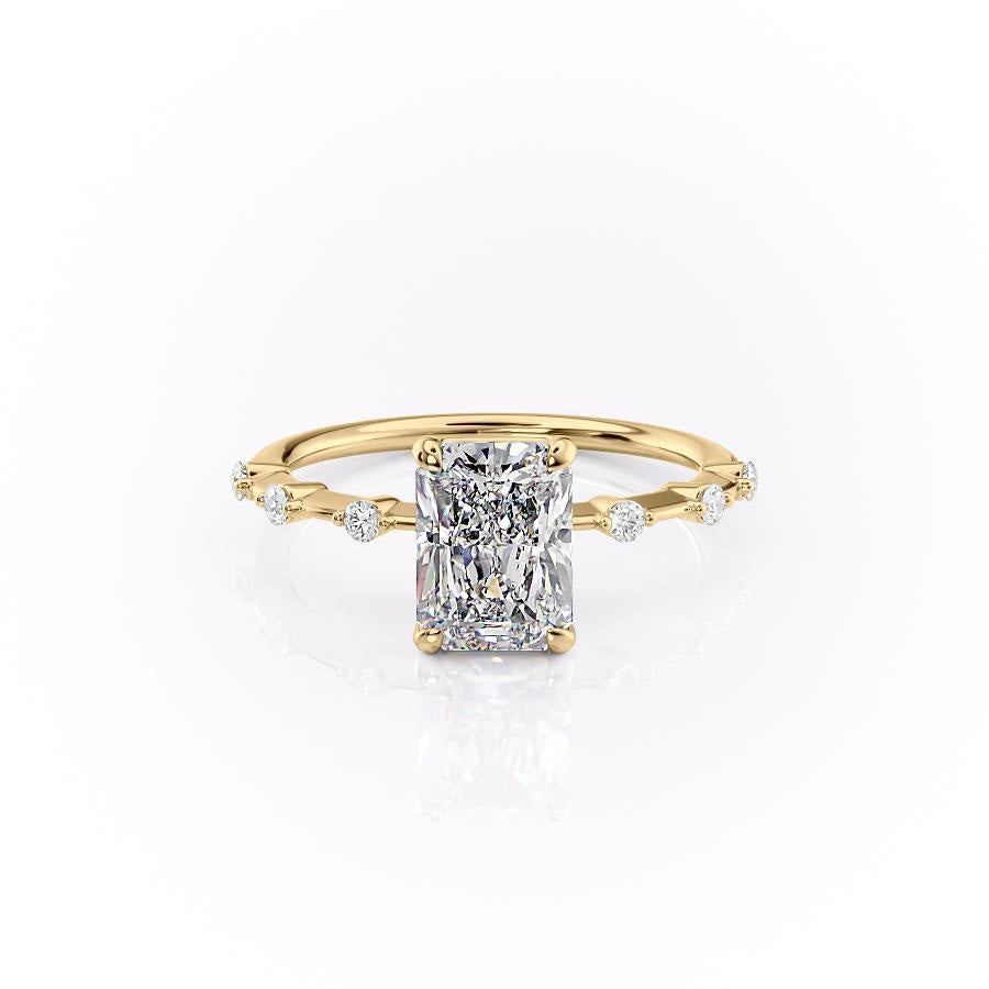 RADIANT CUT MOISSANITE RING - DELICATE VINTAGE STYLE