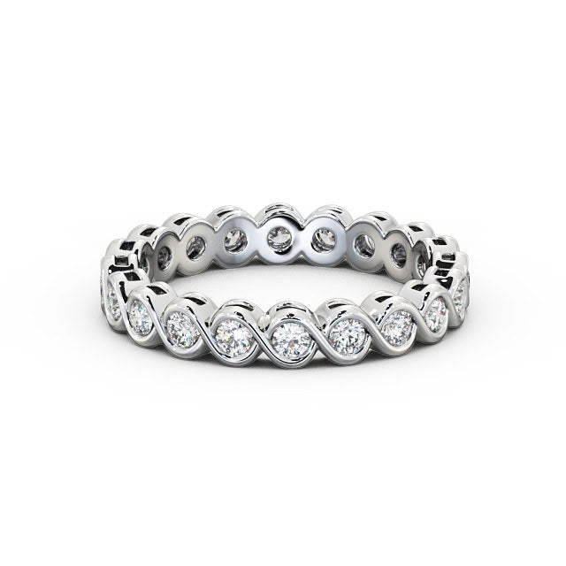 Full Eternity Ring, Round Cut Rub-Over Setting