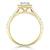 Radiant Cut Moissanite Halo Engagement Ring, Classic Style