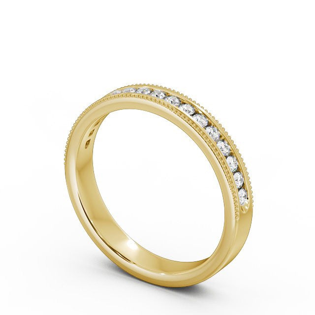 Half Eternity Ring, Round Cut With Migrain Edge