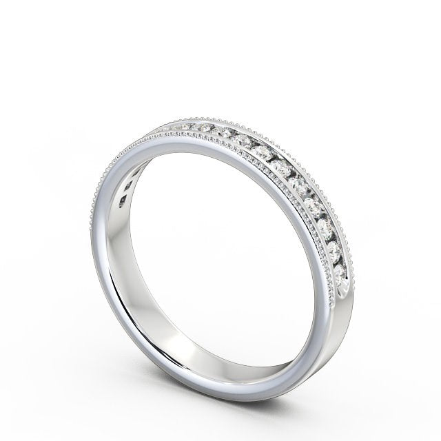 Half Eternity Ring, Round Cut With Migrain Edge