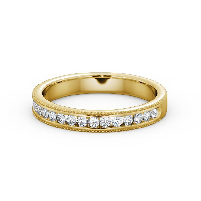 Half Eternity Ring, Round Cut With Migrain Edge