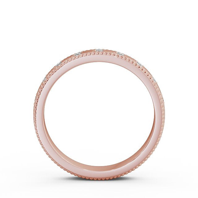 Half Eternity Ring, Round Cut, Milgrain Edge