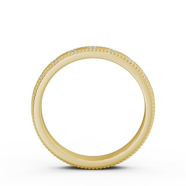 Half Eternity Ring, Round Cut, Milgrain Edge