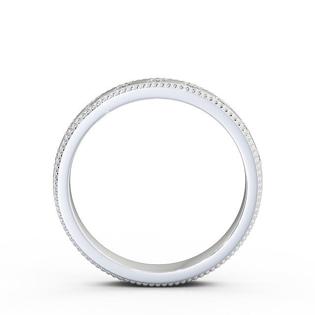 Half Eternity Ring, Round Cut, Milgrain Edge