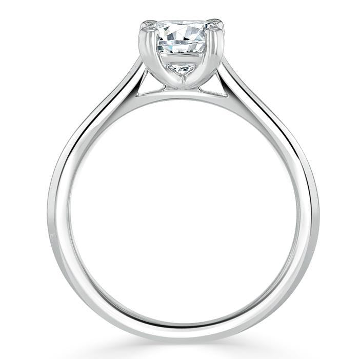 Cushion Cut Moissanite Engagement Ring, Classic Style
