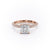 PRINCESS CUT MOISSANITE PAVÉ SET SHOULDERS WITH HIDDEN HALO
