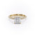 PRINCESS CUT MOISSANITE PAVÉ SET SHOULDERS WITH HIDDEN HALO