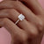 PRINCESS CUT MOISSANITE PAVÉ SET SHOULDERS WITH HIDDEN HALO