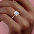 PRINCESS CUT MOISSANITE PAVÉ SET SHOULDERS WITH HIDDEN HALO