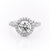 Round Cut Moissanite Engagement Ring, Halo With Split Shank