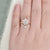 Vintage Style Bridal Ring Set, Oval Cut Center Stone