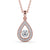 Drop Halo Pendant 1.30ct
