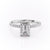 EMERALD CUT MOISSANITE ENGAGEMENT RING, HIDDEN HALO