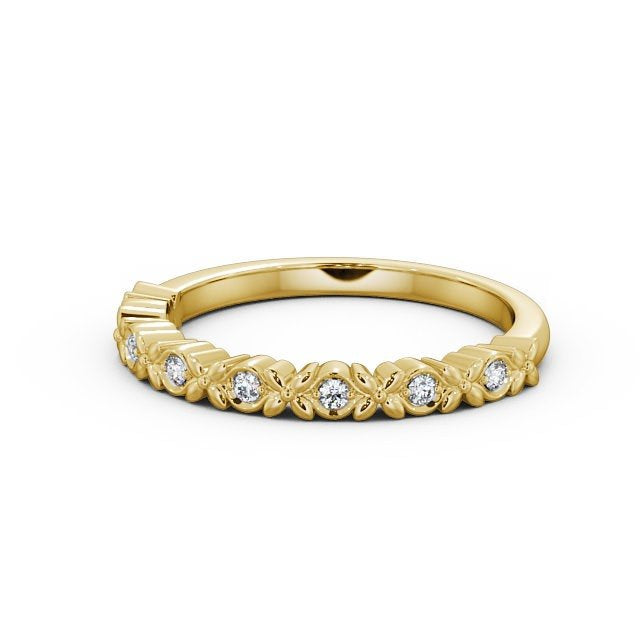 Half Eternity Ring, Cherry Blossom Vintage Design