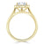 Heart Cut Moissanite Halo Engagement Ring