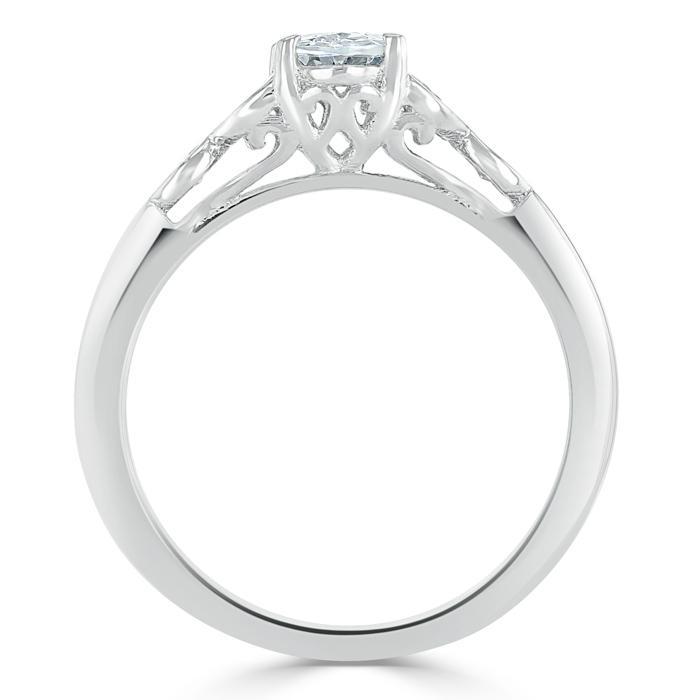 Oval Cut Moissanite Engagement Ring, Vintage Style