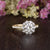 Round Cut Moissanite Engagement Ring, Vintage Halo Design