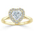 Heart Cut Moissanite Halo Engagement Ring