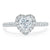Heart Cut Moissanite, Classic Halo Engagement Ring