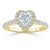 Heart Cut Moissanite, Classic Halo Engagement Ring