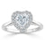 Heart Cut Moissanite Halo Engagement Ring