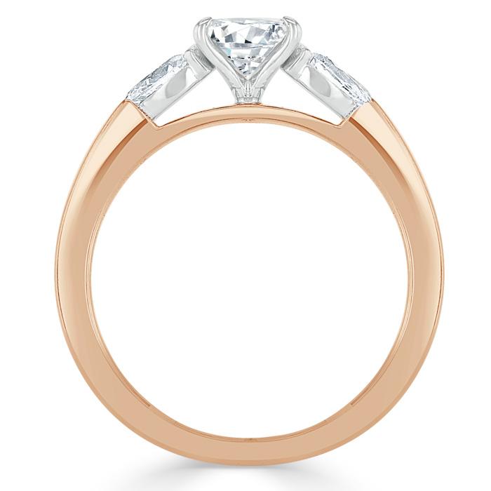 Oval Cut Moissanite 3 Stone Engagement Ring