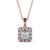 Princess Cut Classic Halo Pendant
