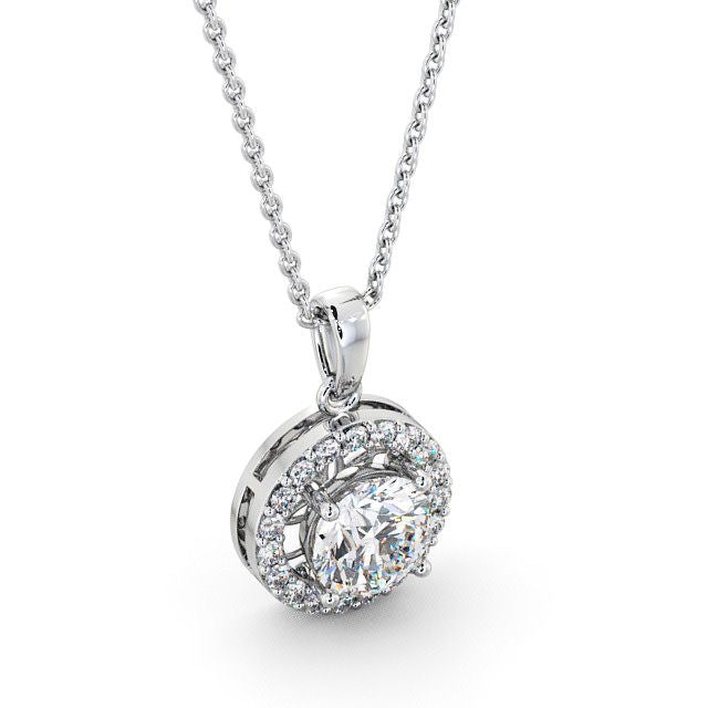 Round Cut Classic Halo Pendant