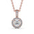 Round Cut Classic Halo Pendant