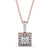 Princess Cut Classic Halo Pendant