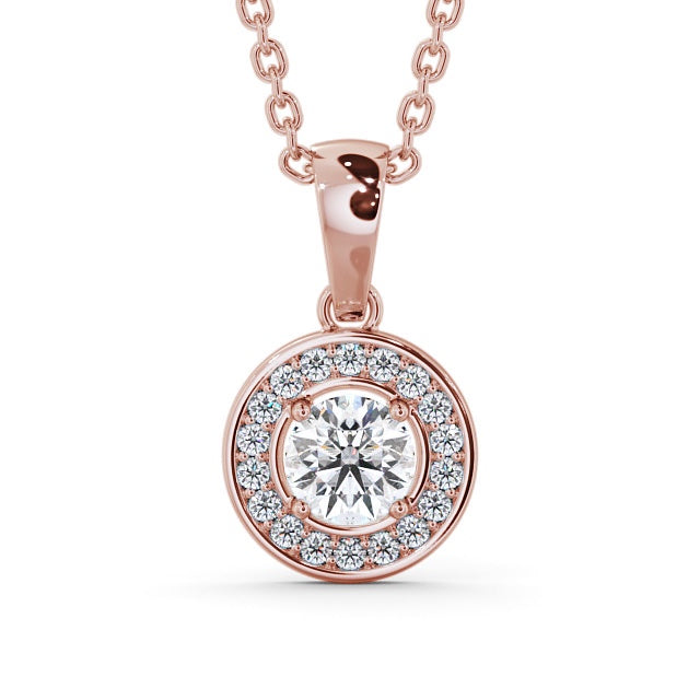Round Cut Classic Halo Pendant