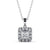 Princess Cut Classic Halo Pendant