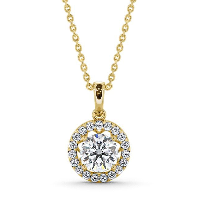 Round Cut Classic Halo Pendant