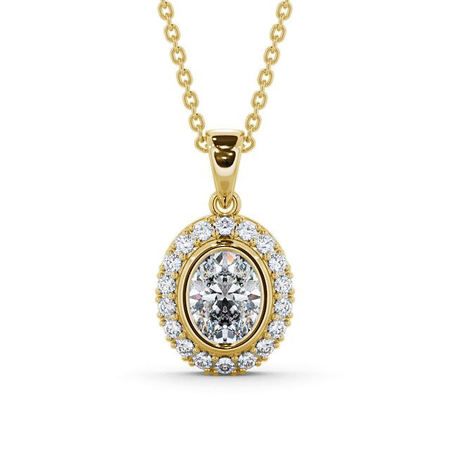 Oval Cut Classic Halo Pendant