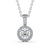 Round Cut Classic Halo Pendant