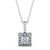 Princess Cut Classic Halo Pendant