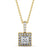 Princess Cut Classic Halo Pendant
