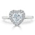 Heart Cut Moissanite Halo Engagement Ring