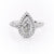 Pear Cut Moissanite Engagement Ring With Halo