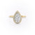 Pear Cut Moissanite Ring, Classic Halo Design