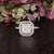 Princess Cut Moissanite Engagement Ring, Vintage Design
