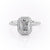 Radiant Cut Moissanite Engagement Ring, Classic Halo