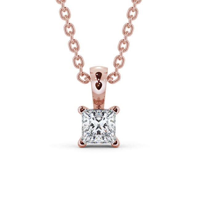 Princess Cut Classic Solitaire Pendant