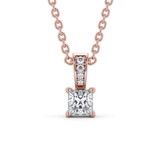 Princess Cut Classic Solitaire Pendant